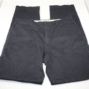 Banana Republic Wool Blend Men's 34x33 Black Pinstriped Straight Leg Dress Pants